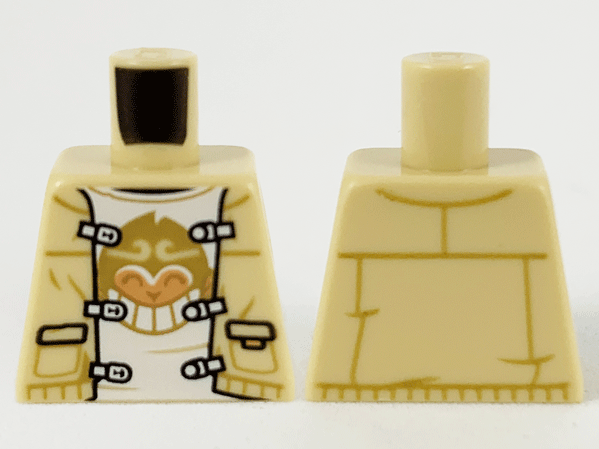 Lego Torso Tang Jacket Open and Monkie Kid Shirt Pattern / Tan