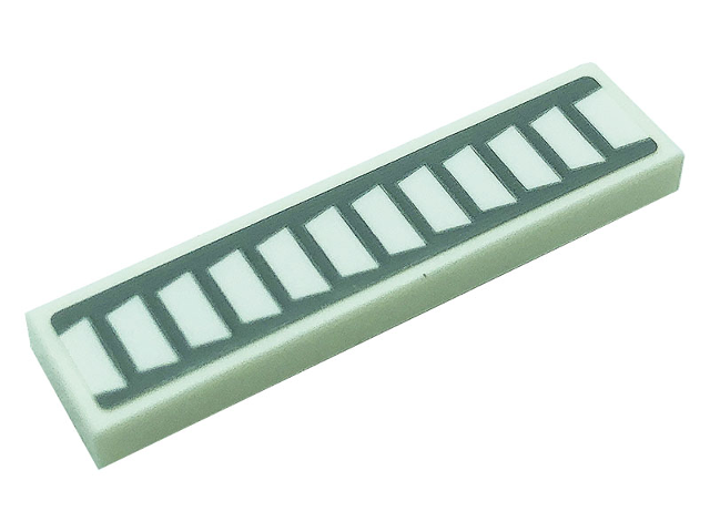 Lego Tile 1 x 4 with Air Vents on Light Bluish Gray Background Pattern (Sticker) - Set 75551