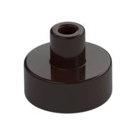 Lego Tile Round 1 x 1 with Hollow Bar / Dark Brown