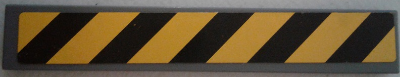 Lego Tile 1 x 6 with Black and Yellow Danger Stripes Pattern (Sticker) - Set 79117