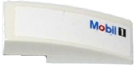 Lego Slope, Curved 3 x 1 with 'Mobil 1' Pattern Model Left Side (Sticker) - Set 75912