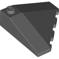 Lego Brick Wedged, Sloped 18° 4 x 4 Corner / Dark Bluish Gray