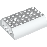 Lego Brick Curved 8 x 6 x 2 Double / White
