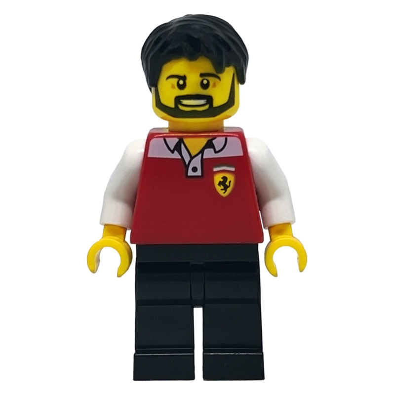 Lego Engineer, Ferrari, Male, Black Legs