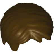 Lego Hair Short, Tousled with Side Part / Dark Brown