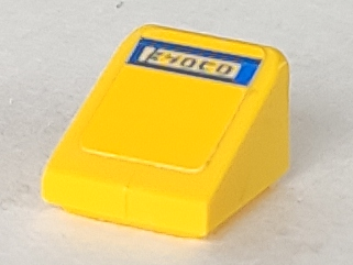 Lego Slope 30 1 x 1 x 2/3 with Blue 'Kyoto' Pattern (Sticker) - Set 8124