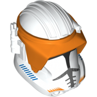 Lego Large Figure Head Clone Commander Cody / White
