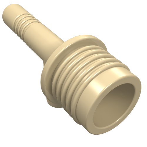 Lego Weapon Gun / Torch (Space) [with Grooves] / Tan