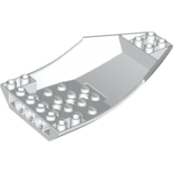 Lego Brick Wedged, Curved Inverted 10 x 6 x 2 Cockpit / White