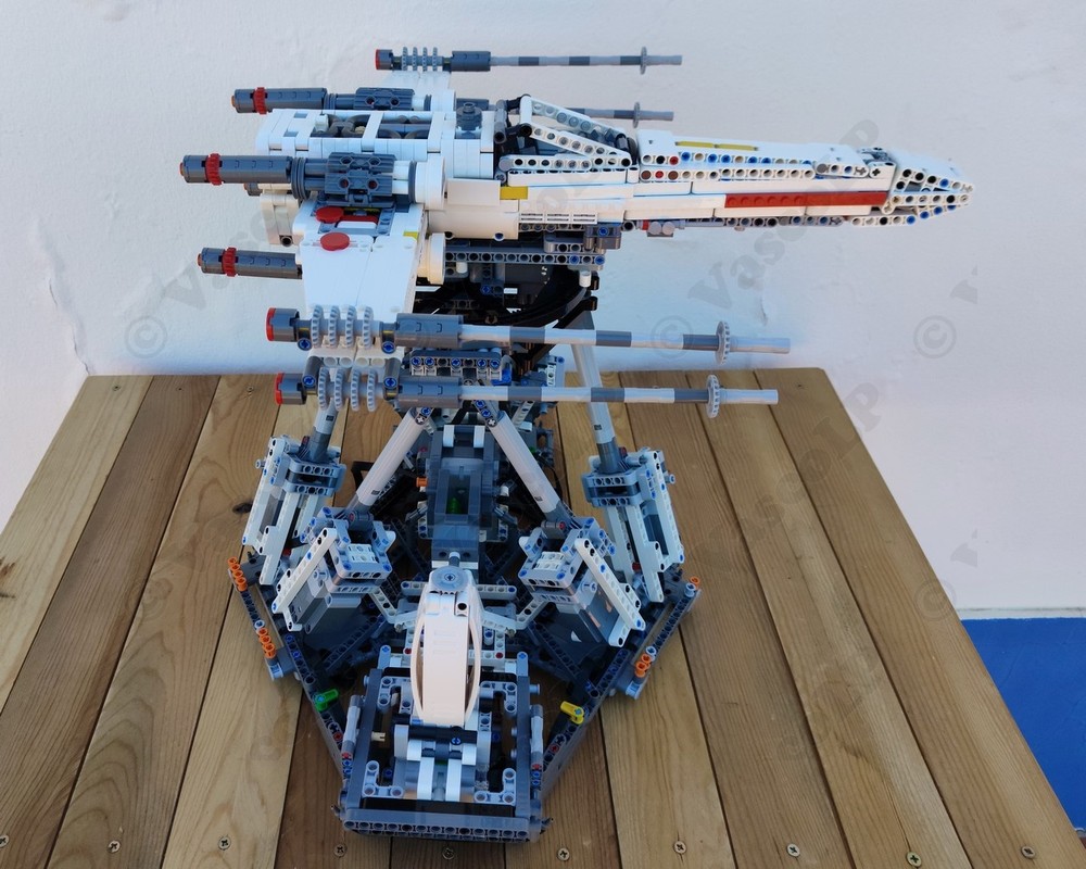 Lego X wing on Stewart Platform (42100 alternate)