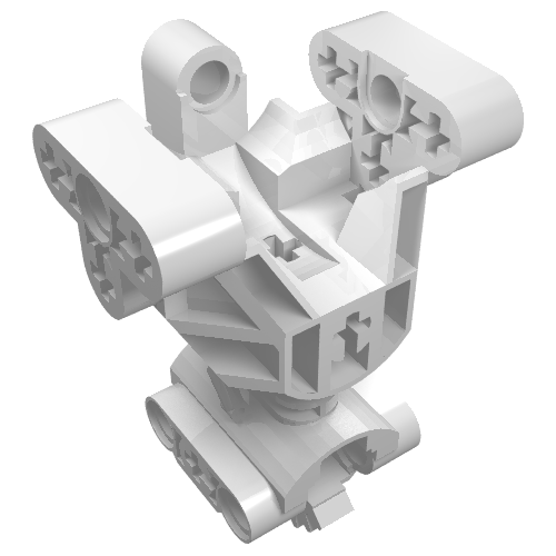 Lego Large Figure Skeletal, Torso, Gearbox / White
