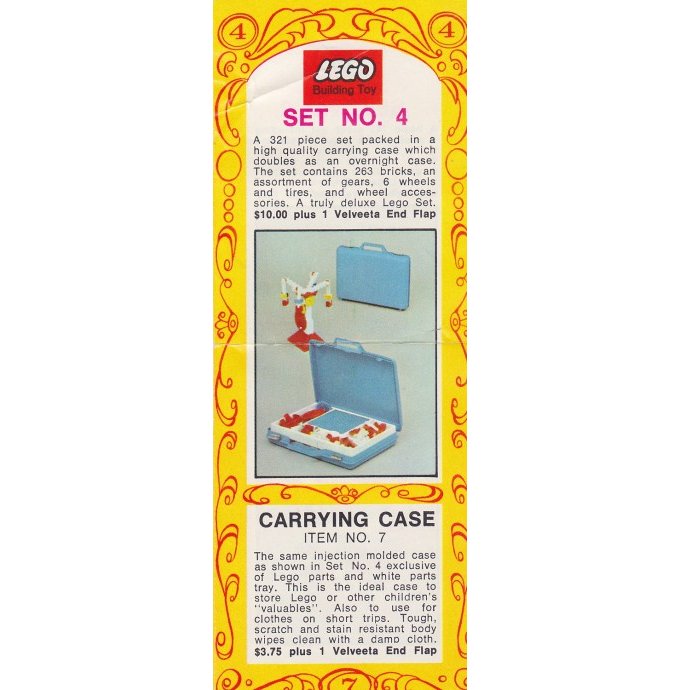 Lego Velveeta Set No. 4 with Carrying Case