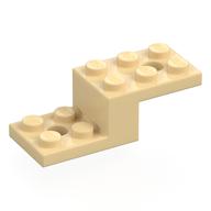 Lego Bracket 5 x 2 x 1 1/3 with Holes, Pin Bottom / Tan