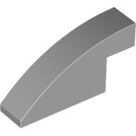 Lego Brick Curved 1 x 4 x 1 2/3 No Studs / Light Bluish Gray