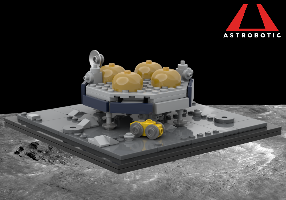 Lego OLD Griffin Lunar Lander with Cuberover and VIPER Memorial