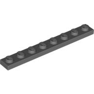 Lego Plate 1 x 8 / Dark Bluish Gray