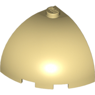 Lego Brick Round Corner 3 x 3 x 2 Dome Top / Tan