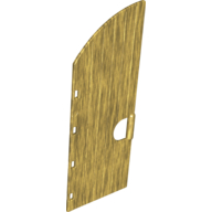 Lego Duplo Door 1 x 3 1/2 x 6 2/3 with Curved Top and Open Handle - Castle / Pearl Gold