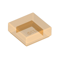 Lego Tile 1 x 1 with Groove / Trans-Orange