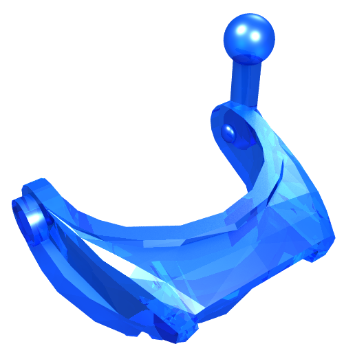 Lego Headwear Accessory Visor with Antenna (Ice Planet) / Trans-Dark Blue