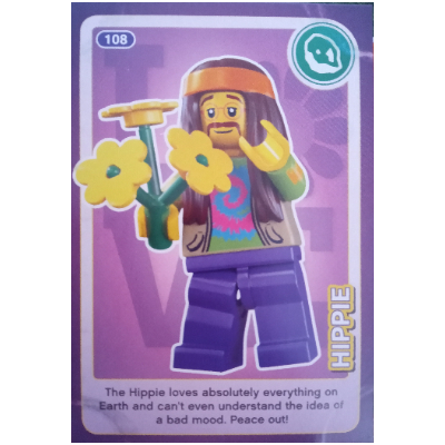 Lego Trading Card, Create The World - Hippie / [No Color/Any Color]