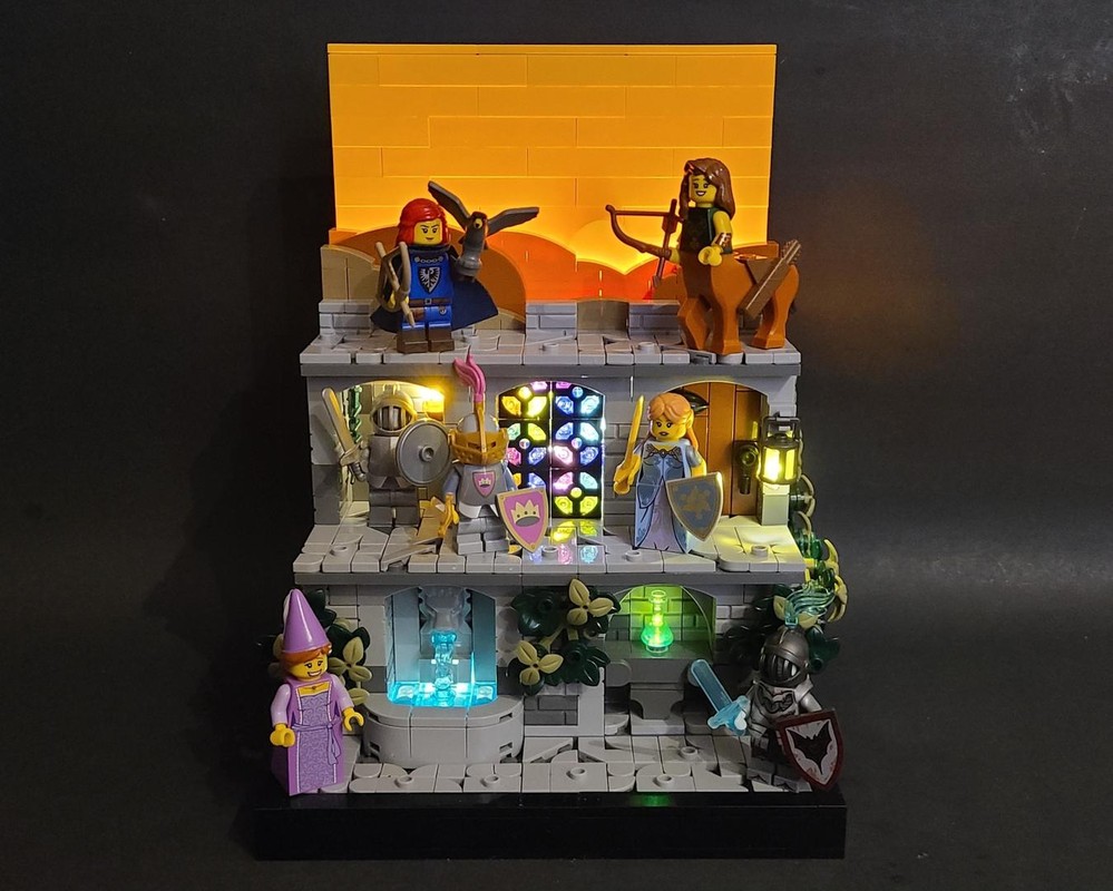 Lego MOC - Castle Minifigure Display V2
