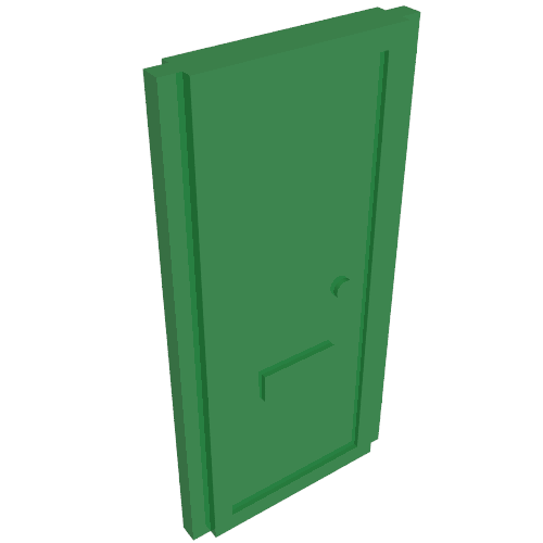Lego Door for Slotted Bricks / Vintage Red