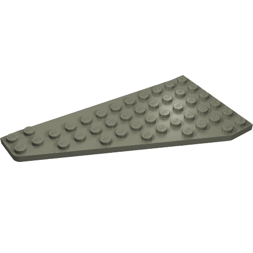 Lego Wedge, Plate 7 x 12 Wing Right / Dark Gray