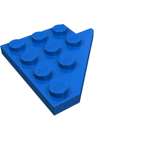 Lego Wedge Plate 4 x 4 Wing Left / Blue