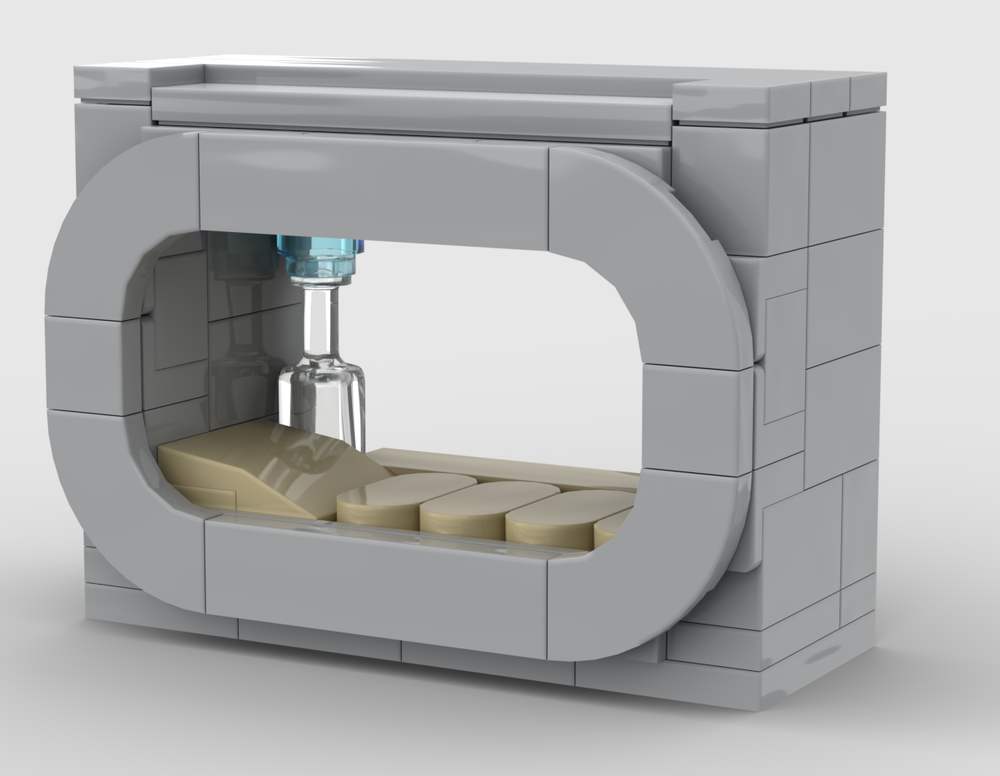Lego Imperial bunk bed (no back wall, 3 studs deep version)