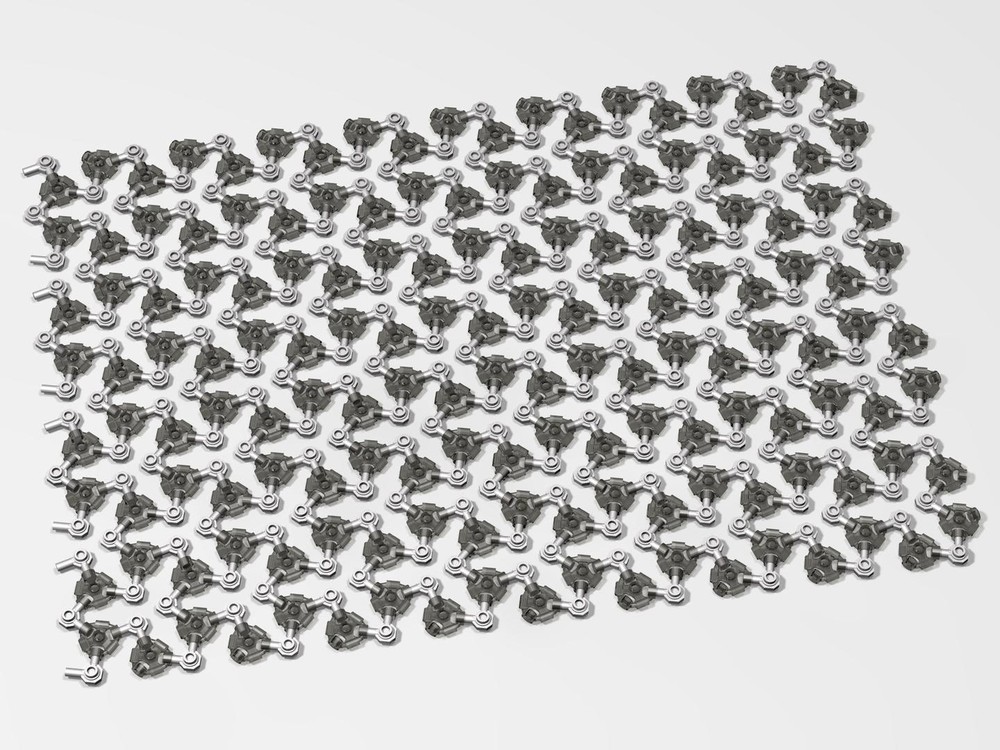 Lego Lattice of isometric three-pointed star dodecagons