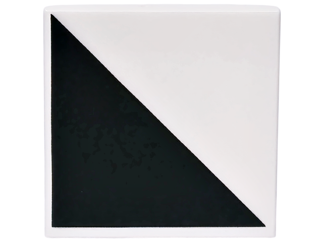 Lego Tile 2 x 2 with Black Triangle Pattern