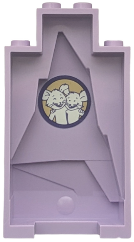 Lego Rock Panel 2 x 4 x 6 with White Rabbits on Inside Pattern (Sticker) - Set 41177