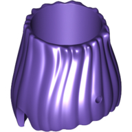 Lego Hair Tall with Hollow Space and Pin Hole in Front / Dark Purple