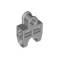 Lego Technic Axle Connector 2 x 3 with Ball Socket, Open Sides / Light Bluish Gray