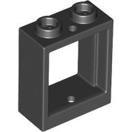Lego Window 1 x 2 x 2 Flat Front / Black