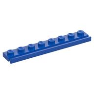 Lego Plate Special 1 x 8 with Door Rail / Blue