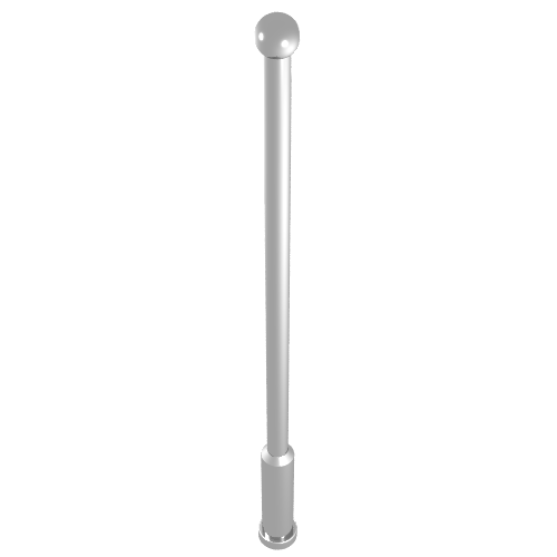 Lego Antenna 6H without Stud Hole / Chrome Silver
