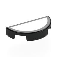 Lego Tile Round 1 x 2 Half Circle with Silver Surface Print