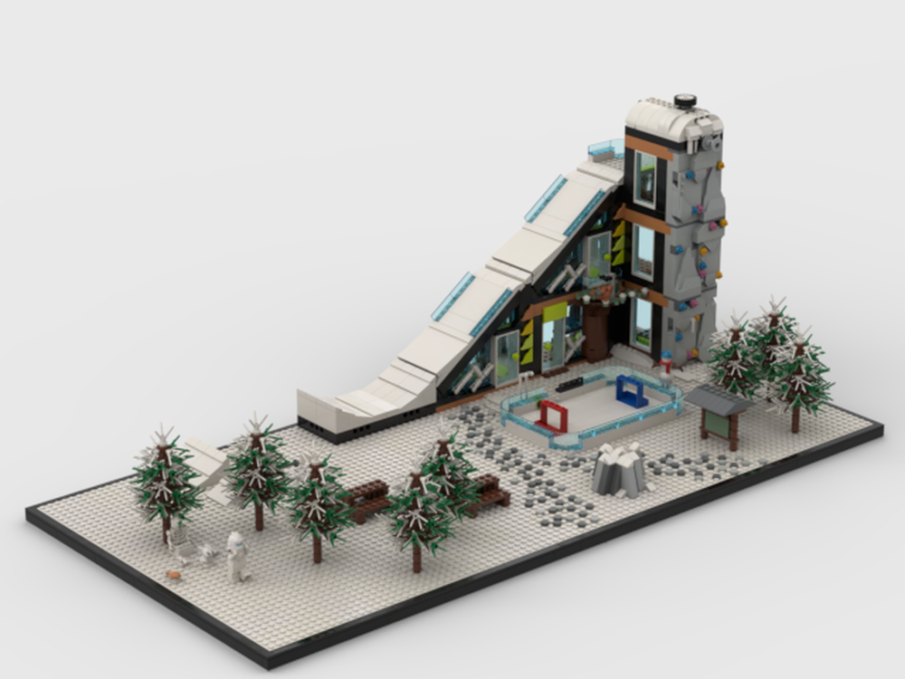 Lego Diorama for set 60366-1 - Ski and Climbing Center