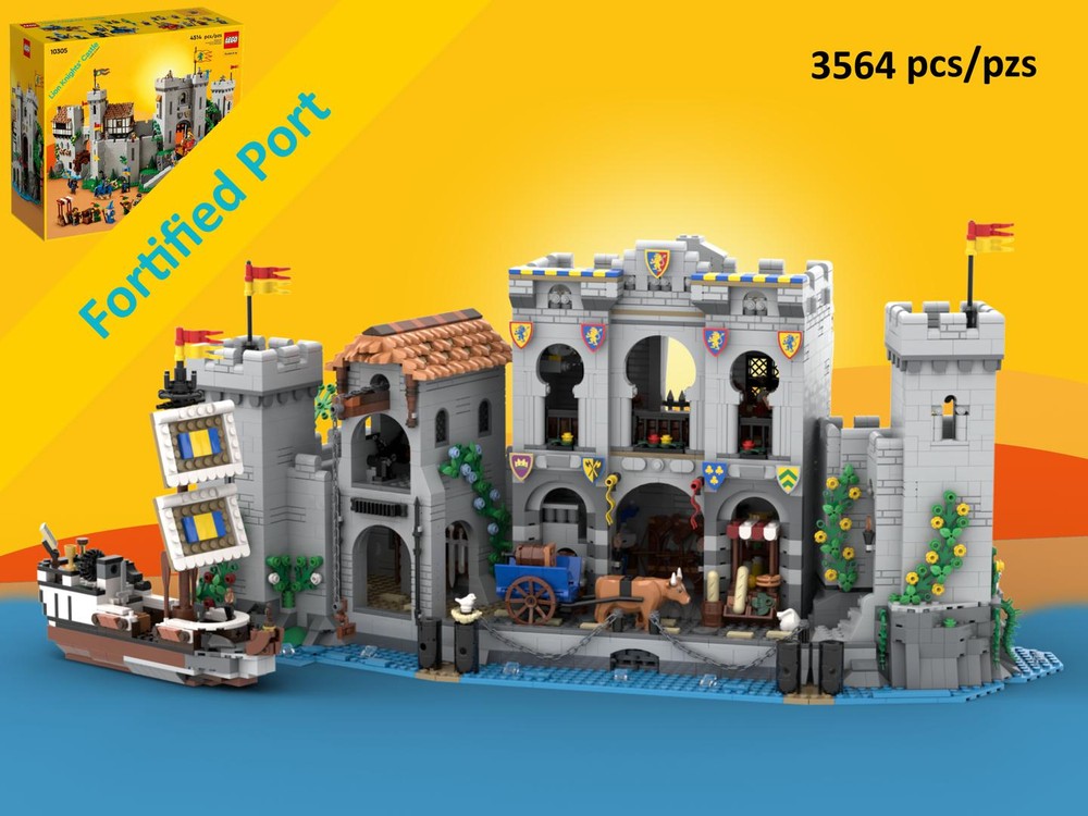 Lego Fortified Port - 10305 Lion Knights' Castle Alternative Build