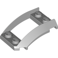 Lego Wheel Arch, Curved Wedge 4 x 3 with 2 x 2 Opening and 4 Studs / Light Bluish Gray