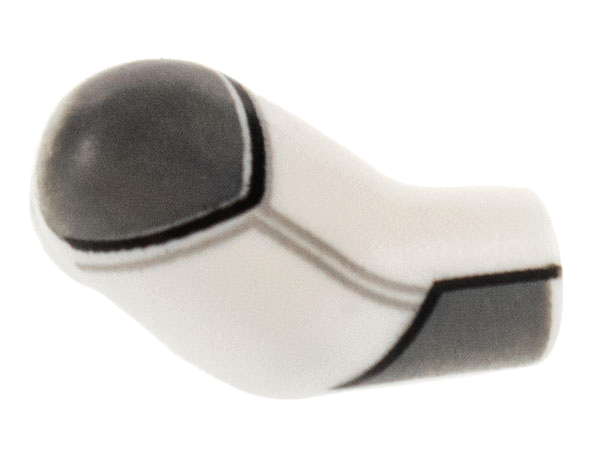 Lego Arm, Right with Dark Bluish Gray Shoulder and Cuff Pattern / White