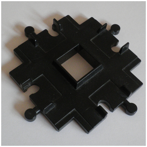 Lego Duplo Train Track Crossover At 90 Degrees, 6 x 6 / Black
