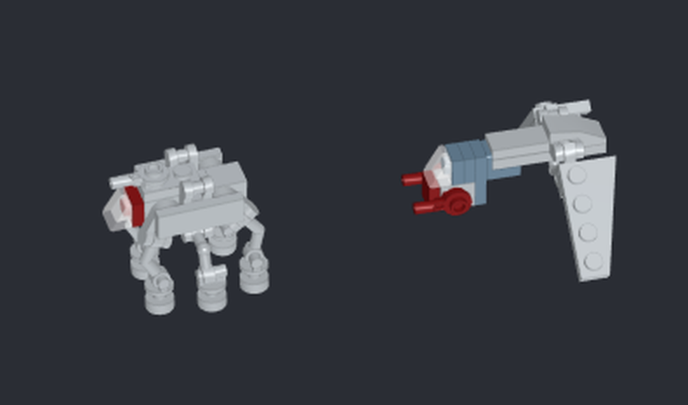 Lego Mini star warsDropship with At-Te