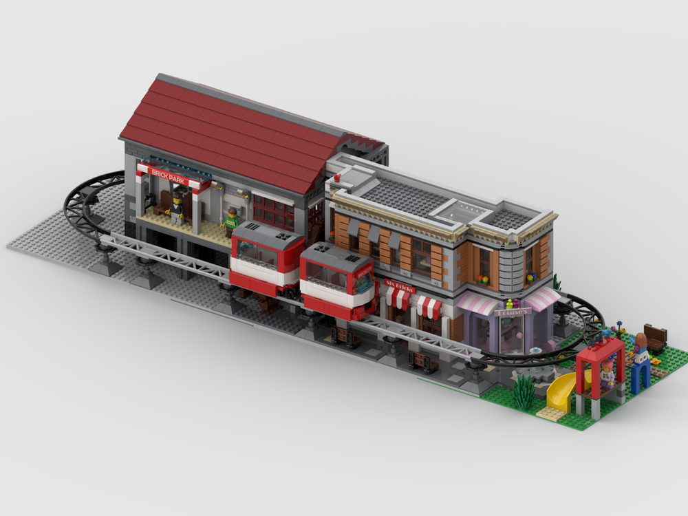 Lego Brickpark Station and Tram