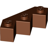 Lego Brick Wedged 3 x 3 Facet / Reddish Brown