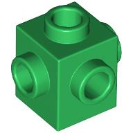 Lego Brick Special 1 x 1 Studs on 4 Sides / Green