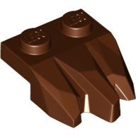 Lego Plate Special 2 x 3 with Rocks / Reddish Brown