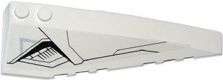 Lego Wedge 10 x 3 Right with Black Lines Avengers Quinjet Pattern (Sticker) - Set 76032